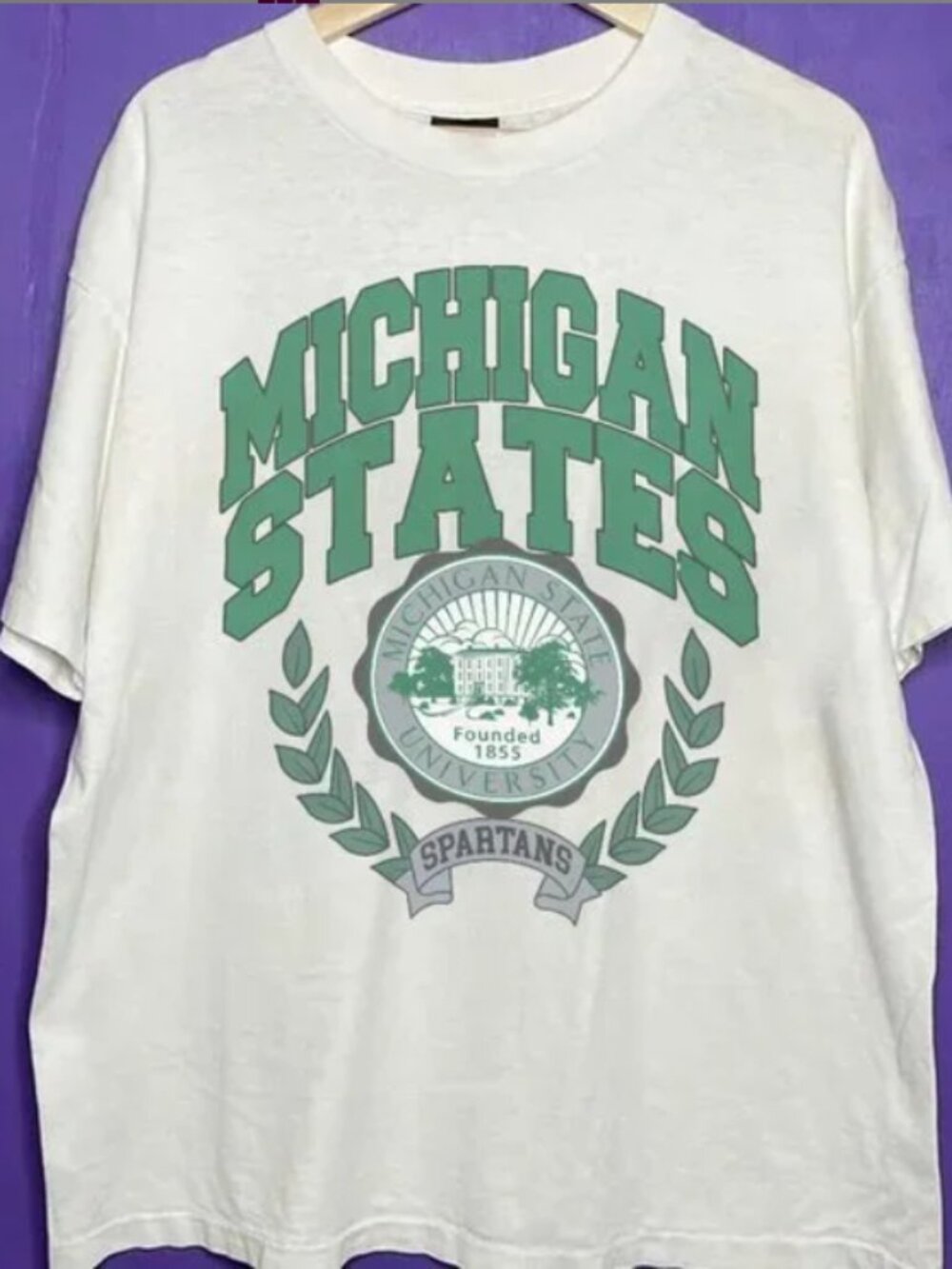 Vintage 90s Michigan State Spartans Shirt, Michigan State University Shirt tee